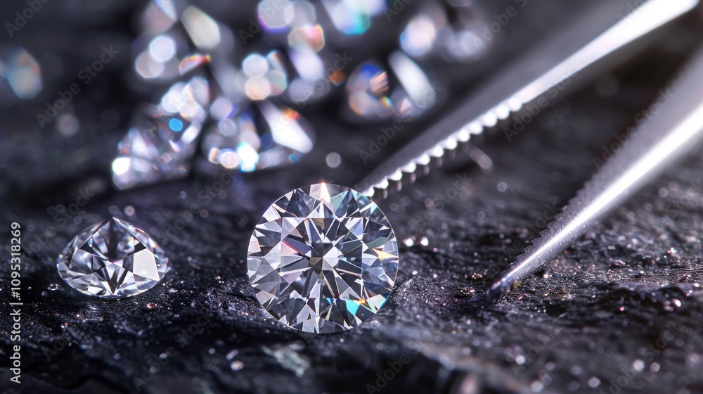 Sparkling Diamonds Close-Up Sparkling Diamonds Close-Up