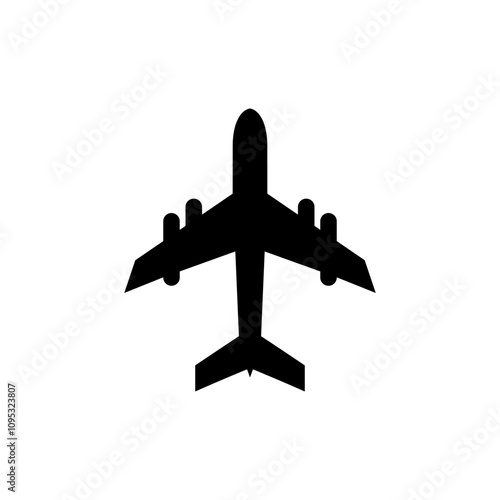 Plane vector icon, Icon at Airport vector, Airport silhouette vector icon