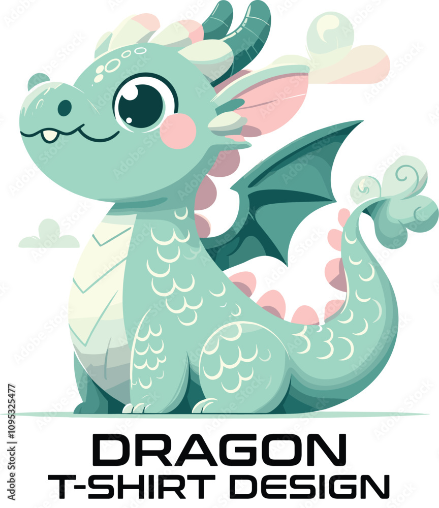 Fototapeta premium Dragon Vector T Shirt Design