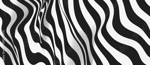 Abstract Black and White Zebra Pattern