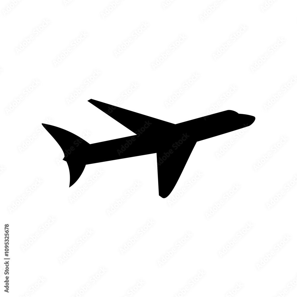 Plane vector icon, Icon at Airport vector, Airport silhouette vector icon Plane vector icon, Icon at Airport vector, Airport silhouette vector icon