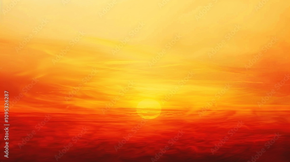 Obraz premium Fiery Sunset Sky