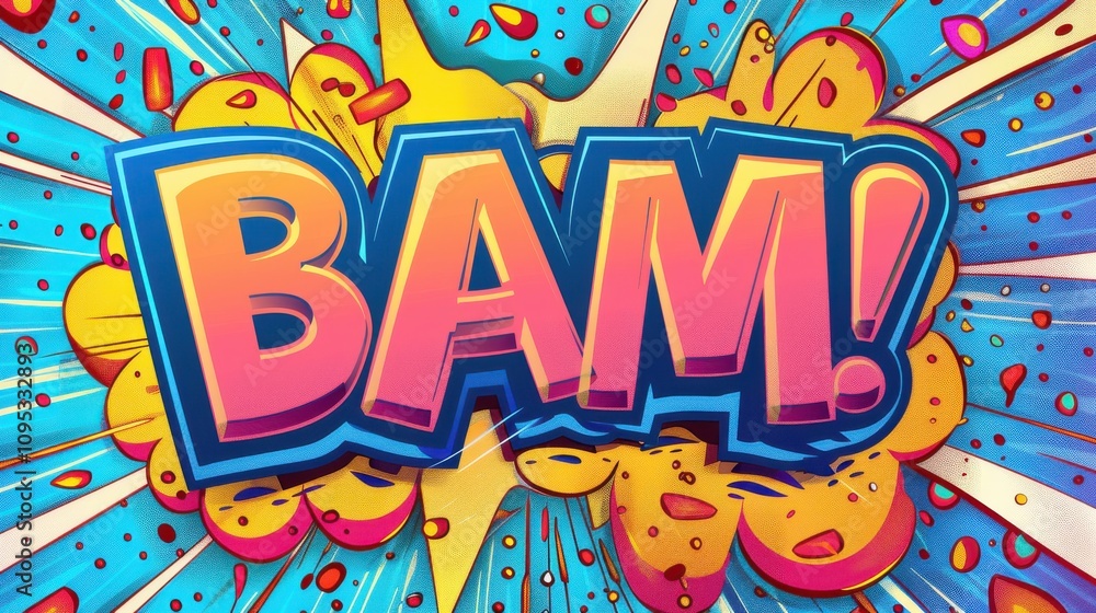 Fototapeta premium Comic speech bubble in pop art style saying 