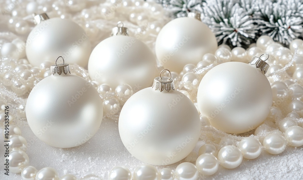 A white ornament with a silver ball on it A white ornament with a silver ball on it