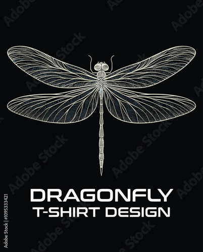 Dragon Fly Vector T Shirt Design photo