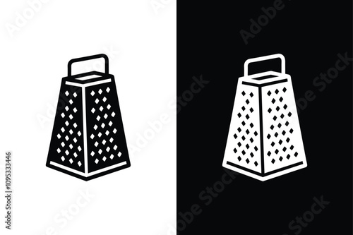 Food Grater icon design vector on White Background ,Vector Art Illustration on white background.