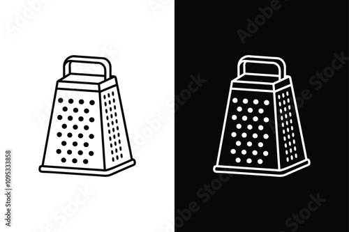 Food Grater icon design vector on White Background ,Vector Art Illustration on white background.