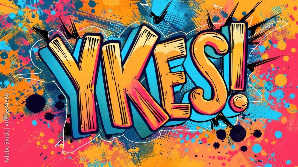 Obraz premium Comic speech bubble in pop art style saying 