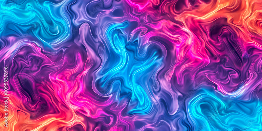 Vibrant neon chaos creates a rich tapestry of swirling colors in a mesmerizing abstract design Vibrant neon chaos creates a rich tapestry of swirling colors in a mesmerizing abstract design