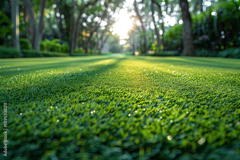 Spring Scene with Lawn and Trees in Beautifully Blurred Nature Background Spring Scene with Lawn and Trees in Beautifully Blurred Nature Background