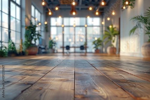 Wallpaper Mural Modern Open Space Business Office Interior Without People Featuring Blurred Bokeh Background Torontodigital.ca