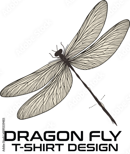 Dragon Fly Vector T Shirt Design photo