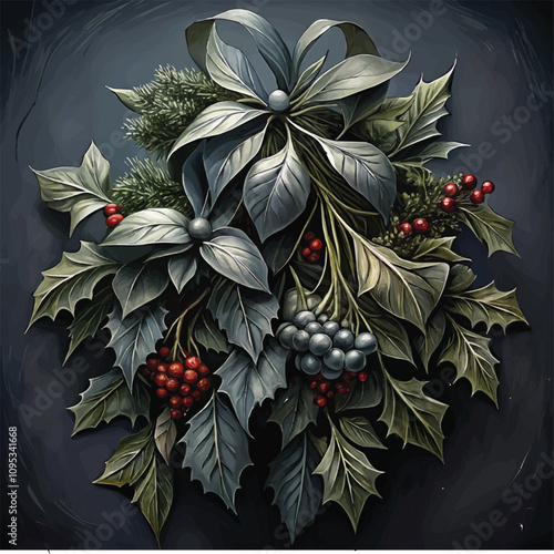 Mistletoe and ivy for seasonal decor with holiday-inspired elements