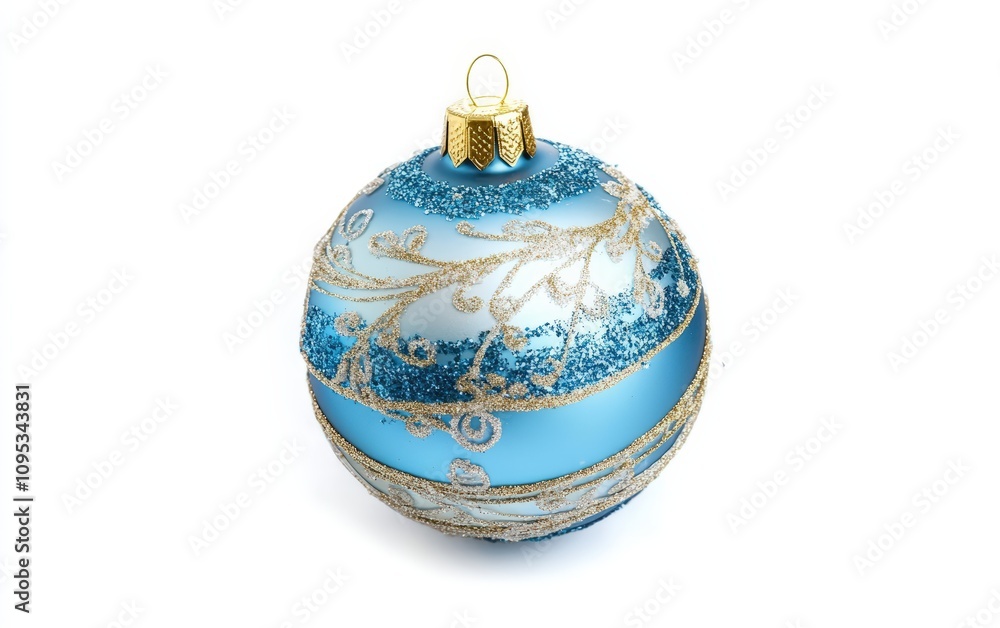 ornament on christmas tree on white background ornament on christmas tree on white background