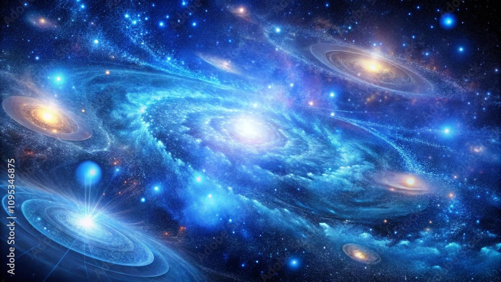 Blue galaxy background. generative ai
Blue galaxy background. generative ai