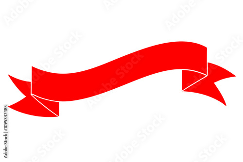 Colorful ribbon on white background.