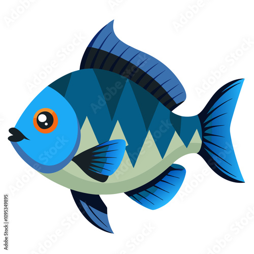  wild life fish  vector Illustration