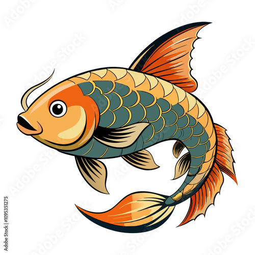  wild life fish  vector Illustration