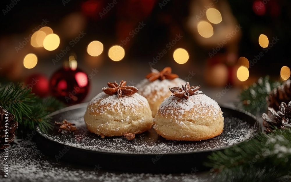 food on christmas background food on christmas background
