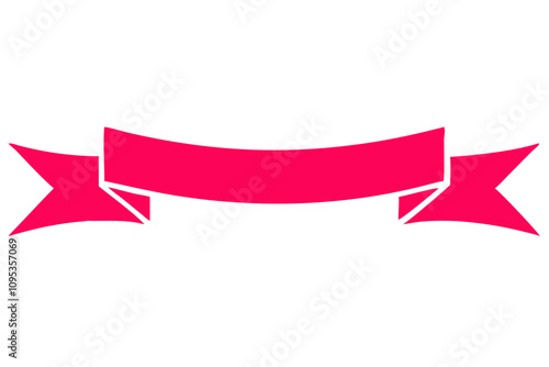 Ribbon on white background.