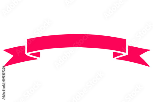 Ribbon on white background.