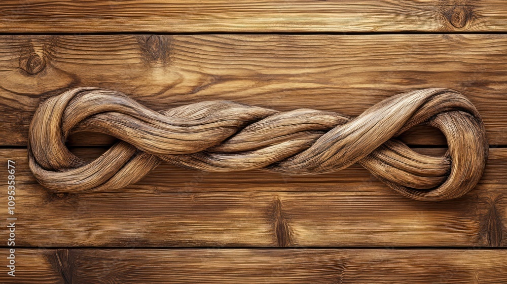 Wooden Knot Design on Rustic Brown Planks Wooden Knot Design on Rustic Brown Planks
