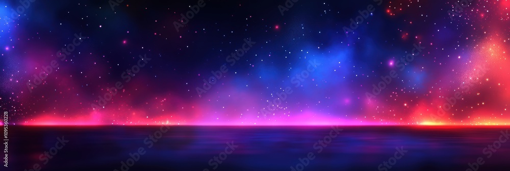 Fototapeta premium 宇宙の夜空が広がる幻想的な景色