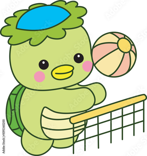 Kawaii japanese mythology Kappa sticker cute.
Cute kappa mascot ghost japanese.
 