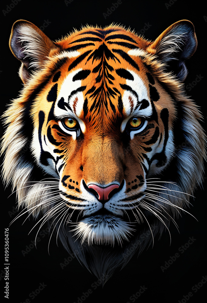 Obraz premium AI Images of the head of a Tiger.
