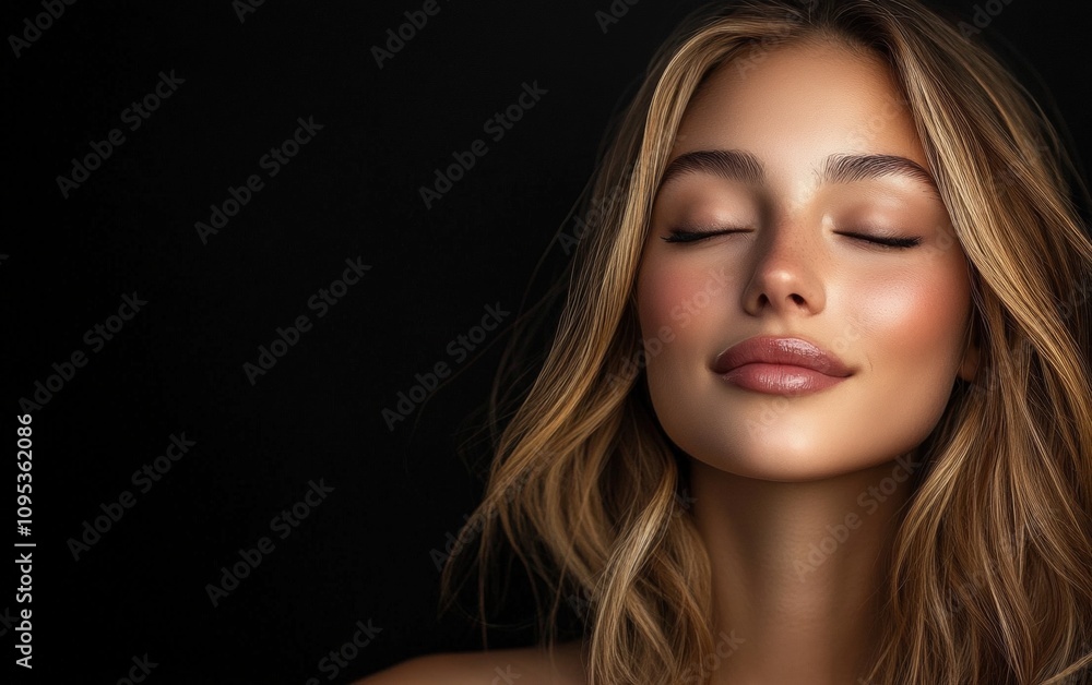 beautiful woman on black background beautiful woman on black background