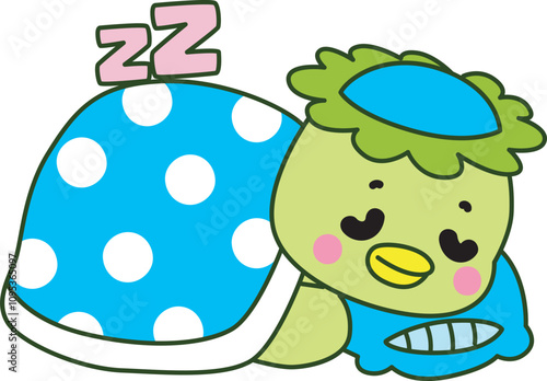 Kawaii japanese mythology Kappa sticker cute.
Cute kappa mascot ghost japanese.
 