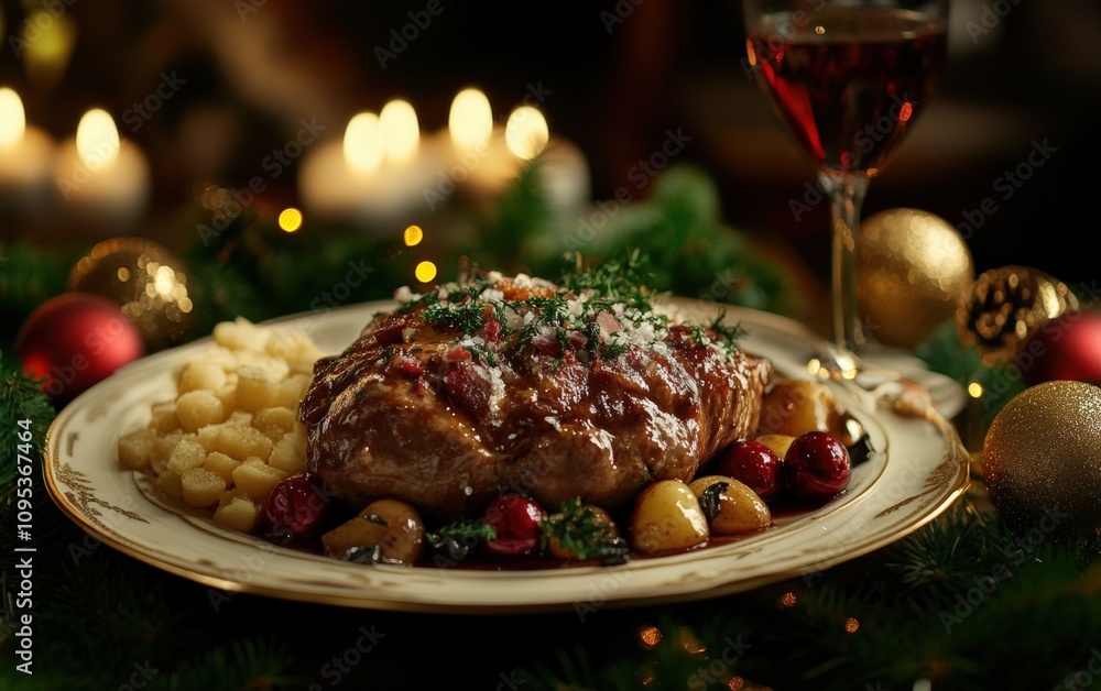 food on christmas background food on christmas background