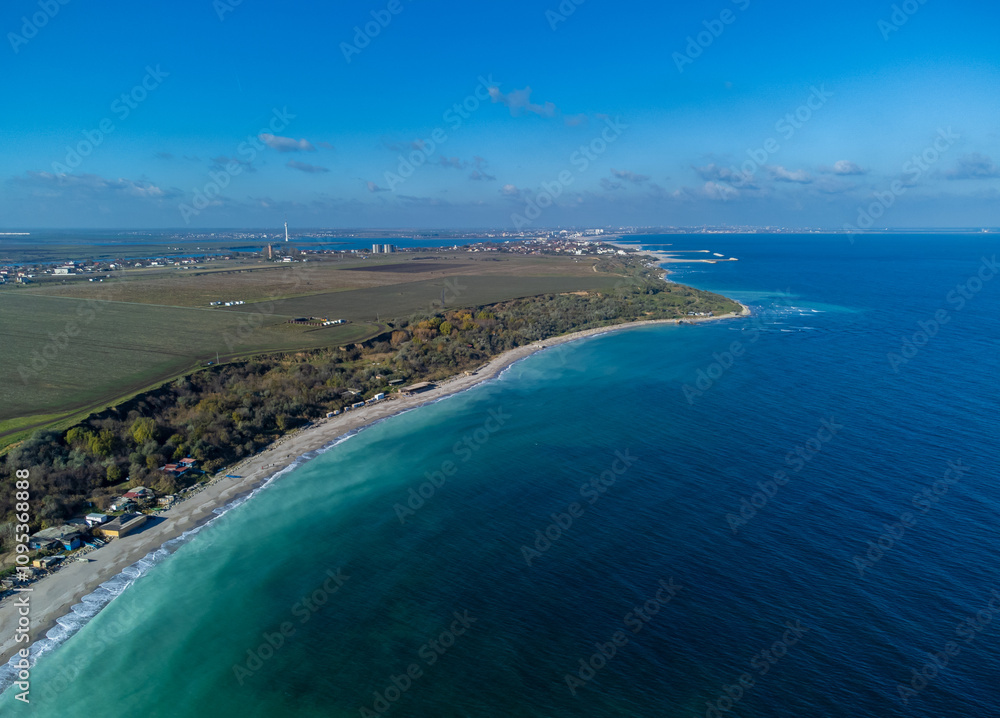 Aerial view of Tuzla beach - Romania Aerial view of Tuzla beach - Romania