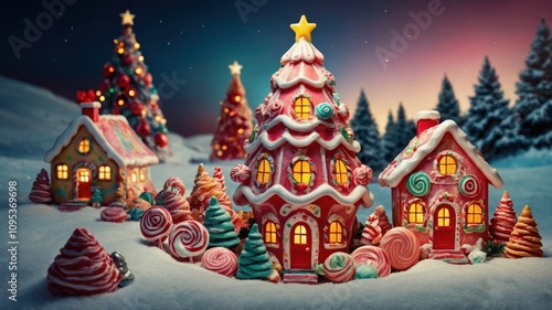 candy land chrismas decoration tree crismas