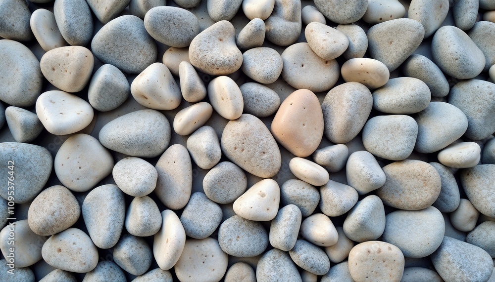 Collection of smooth stones on a light background for decoration
Collection of smooth stones on a light background for decoration