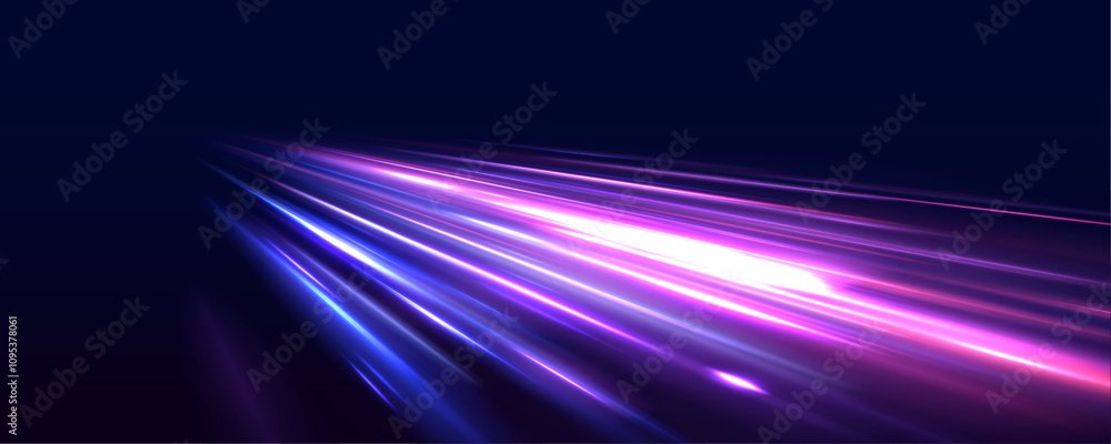 Abstract neon background with shining wires. Vector dark blue abstract background with ultraviolet neon glow, blurry light lines, waves. Abstract neon background with shining wires. Vector dark blue abstract background with ultraviolet neon glow, blurry light lines, waves.