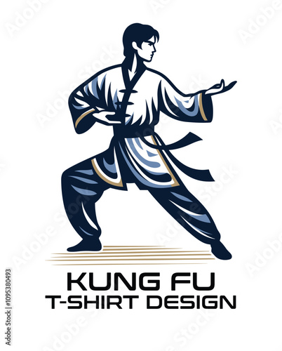 Kung Fu Vector T shirt Design
