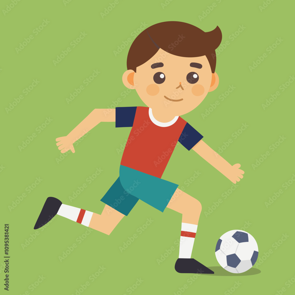 Obraz premium boy playing football