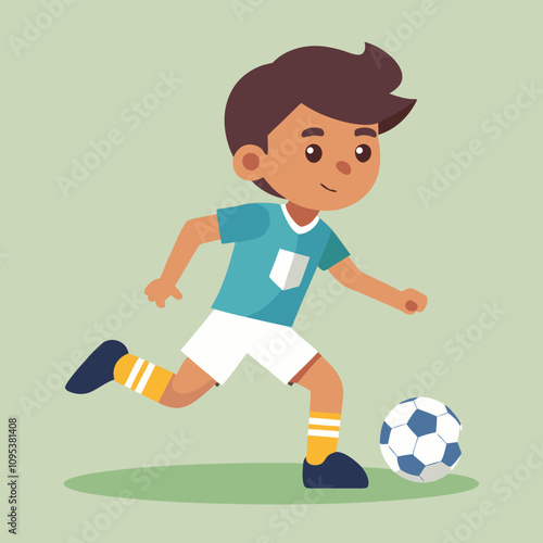 boy playing football