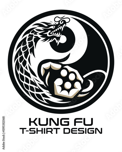 Kung Fu Vector T shirt Design