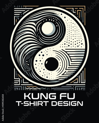 Kung Fu Vector T shirt Design