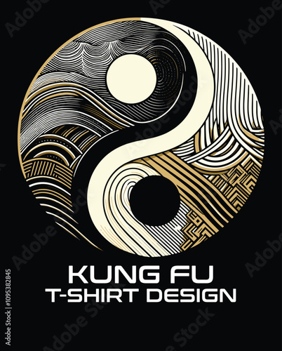Kung Fu Vector T shirt Design