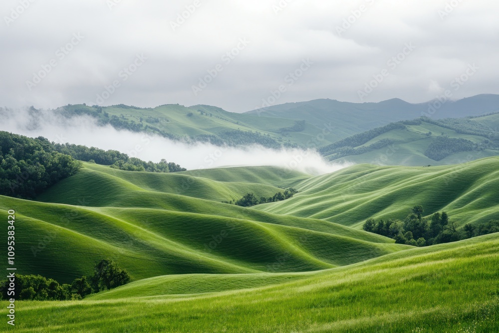 Rolling Green Hills Under a Cloudy Sky Rolling Green Hills Under a Cloudy Sky