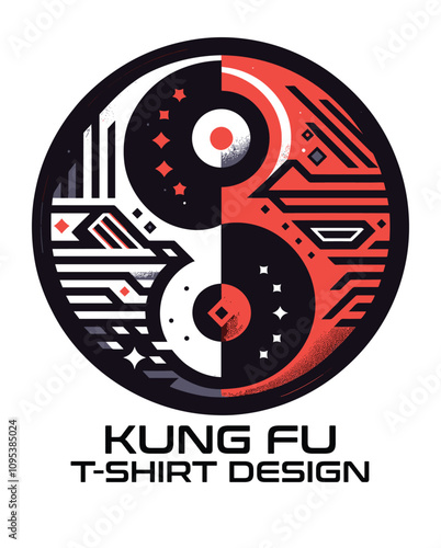Kung Fu Vector T shirt Design