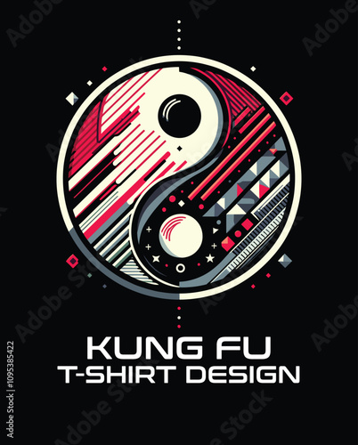 Kung Fu Vector T shirt Design