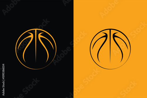 Basketball logo badge template - sports logo