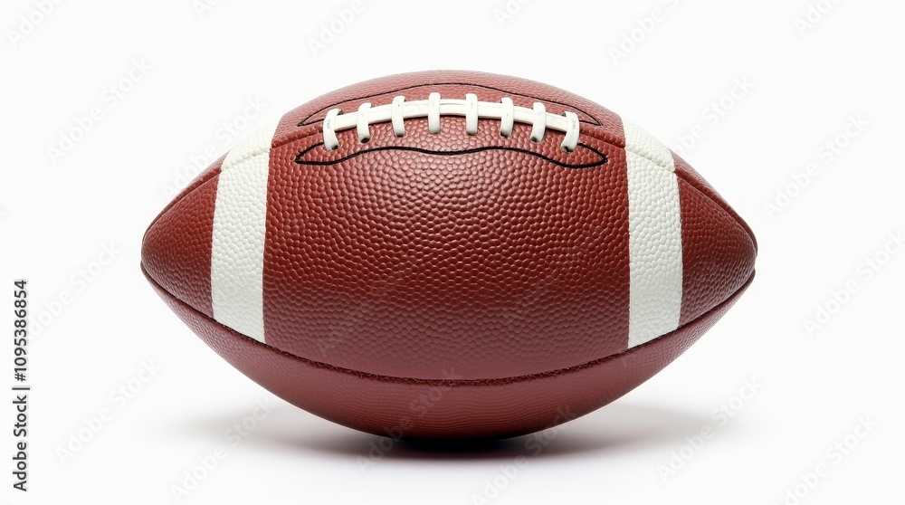 American Football Ball on White Background American Football Ball on White Background