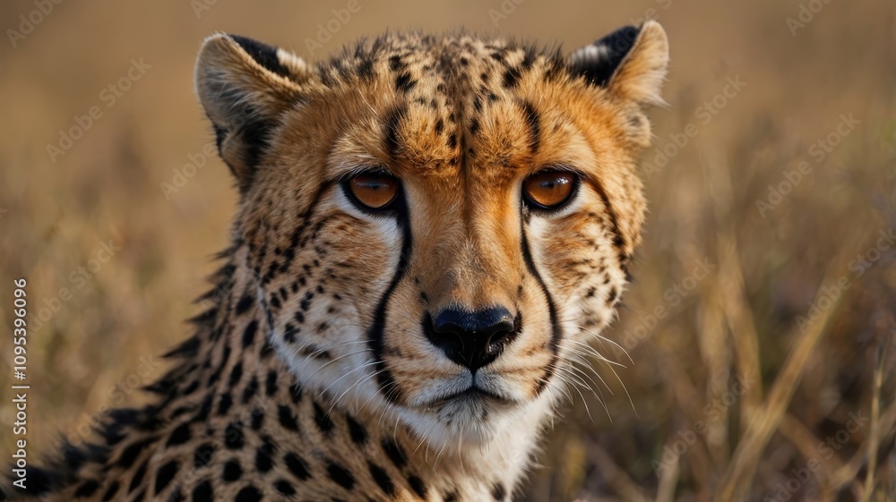 Cheetah is looking at the camera Cheetah is looking at the camera
