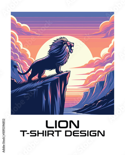 Lion Vector T shirt Design photo