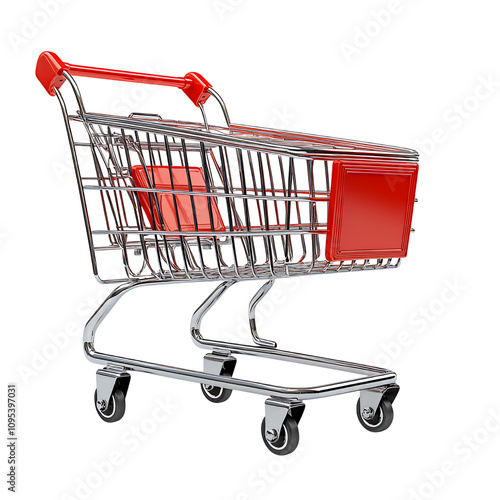shopping cart isolated on white